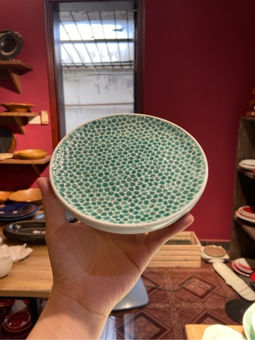 Đĩa tròn 6inch tàn ong xanh ngọc