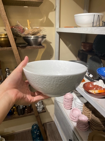 Tô tròn 20cm màu tuyết trắng