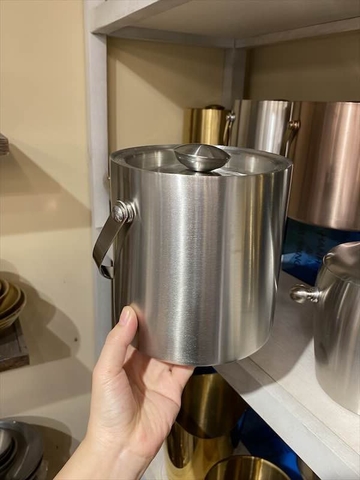 Xô đá bạc có nắp