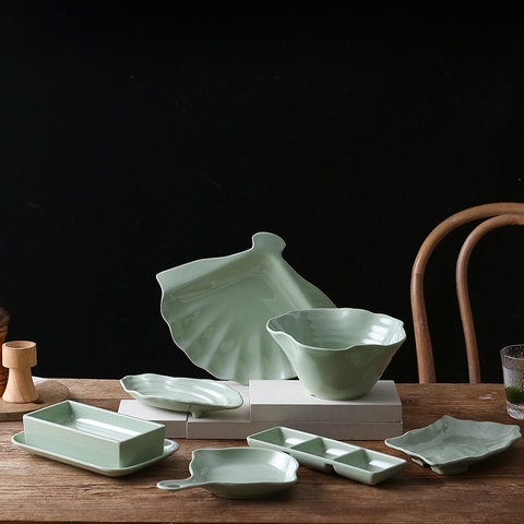 Bát Đĩa Melamine Xanh Ngọc