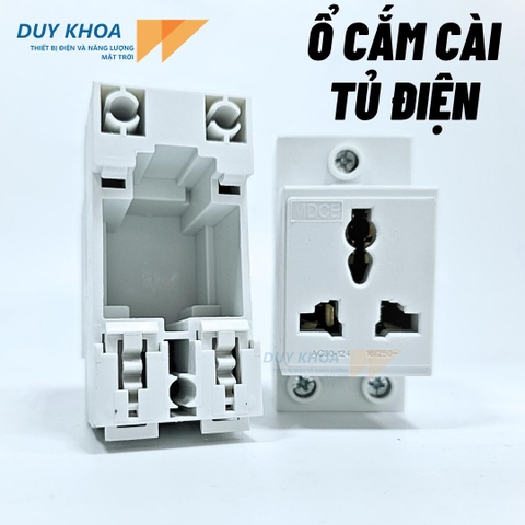 Ổ Cắm Gài Tủ Điện - 3 chấu 2 chấu Dòng 16A DIN Rail