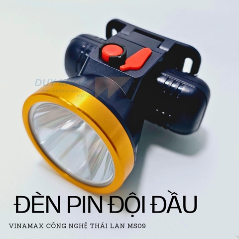 Đèn Pin Đội Đầu Siêu Sáng Chiếu Sáng Chuyên Dụng Cho Chạy Bộ, Cắm Trại, Sữa chữa khu vực không có điện MS09 Vinamax