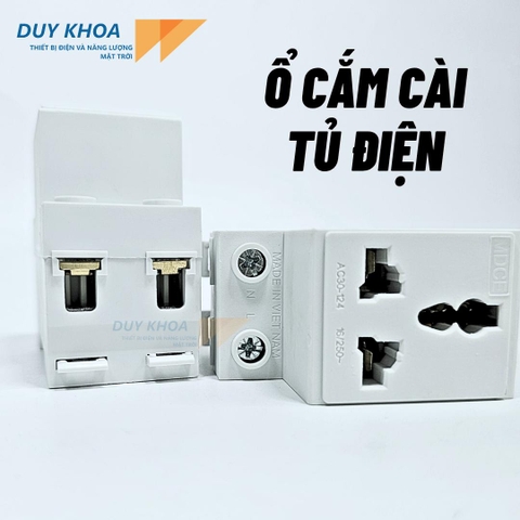 Ổ Cắm Gài Tủ Điện - 3 chấu 2 chấu Dòng 16A DIN Rail