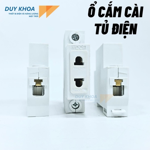 Ổ Cắm Gài Tủ Điện - 3 chấu 2 chấu Dòng 16A DIN Rail