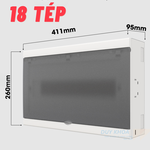 Tủ điện gắn nổi Rạng Đông đế thép cán nguội, mặt ốp - mặt che nhựa ABS - PCC chống va đập vượt trội, chịu nhiệt cao, chống cháy, cách điện tốt