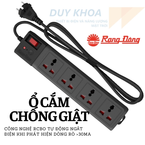 Ổ cắm chống giật Rạng Đông Chống quá tải và chống dòng rò tiêu chuẩn chất lượng