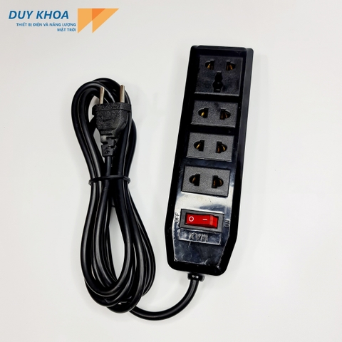 Ổ Cắm Điện 4 Lỗ cắm Màu Đen Vinamax