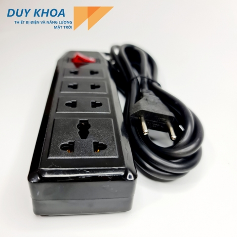 Ổ Cắm Điện 4 Lỗ cắm Màu Đen Vinamax