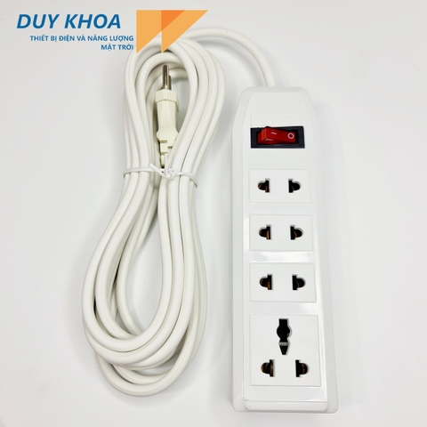 Ổ Cắm Điện 4 Lỗ cắm Màu Trắng Vinamax