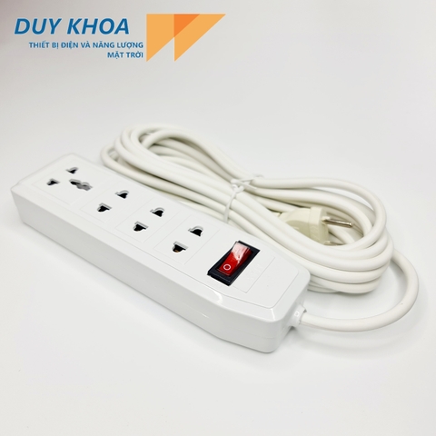 Ổ Cắm Điện 4 Lỗ cắm Màu Trắng Vinamax