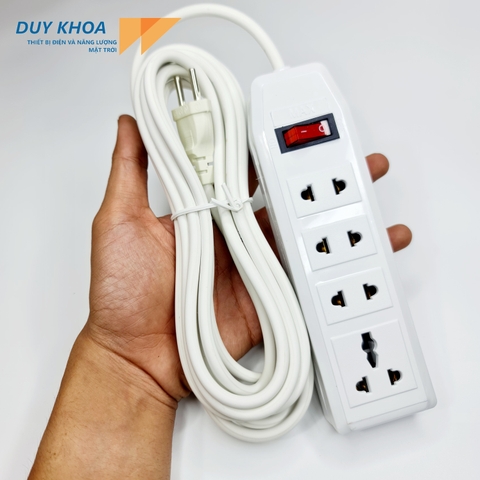 Ổ Cắm Điện 4 Lỗ cắm Màu Trắng Vinamax