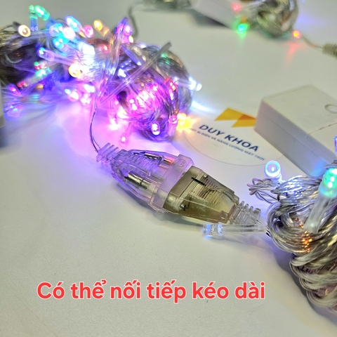 Dây Đèn Led Chớp Nháy dài 8m Nhiều Màu Loại tốt - Đèn Trang Trí Noel, Giáng Sinh, Ngày Lễ Tết