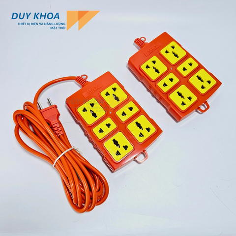 Ổ cắm điện 6 lỗ lõi sứ Vinamax Không dây, dây 3m, dây 5m 4000W | Máy giặt, tủ lạnh