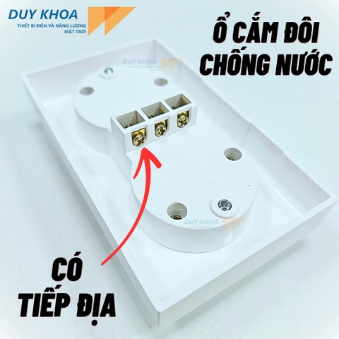 Ổ Cắm Đôi 3 Chấu Có Tiếp Địa Chống Nước IP54 32A/220V-250V MDCE