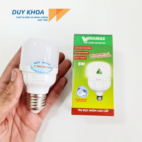 Đèn Bulb trụ nhựa bọc nhôm VINAMAX