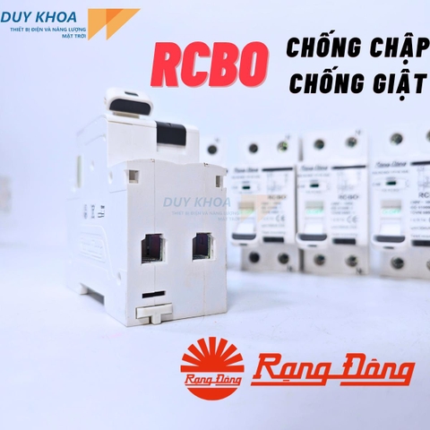 RCBO Bảo vệ quá tải và chống dòng rò chống giật Rạng Đông