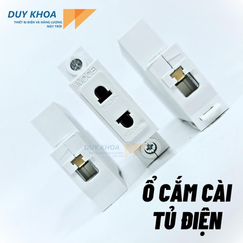 Ổ Cắm Gài Tủ Điện - 3 chấu 2 chấu Dòng 16A DIN Rail
