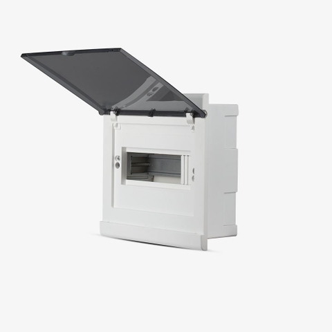 Tủ điện âm tường Rạng Đông Đế nhựa, mặt ốp - mặt che nhựa ABS - PC chống va đập vượt trội, chịu nhiệt cao, cách điện tốt