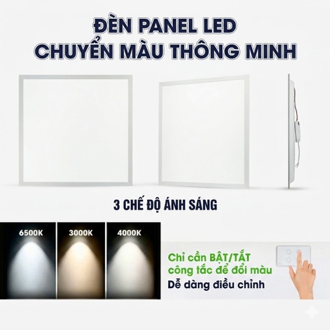 Đèn LED Panel đổi màu 600x600 50W Rạng Đông Chính Hãng Giá Tốt âm trần