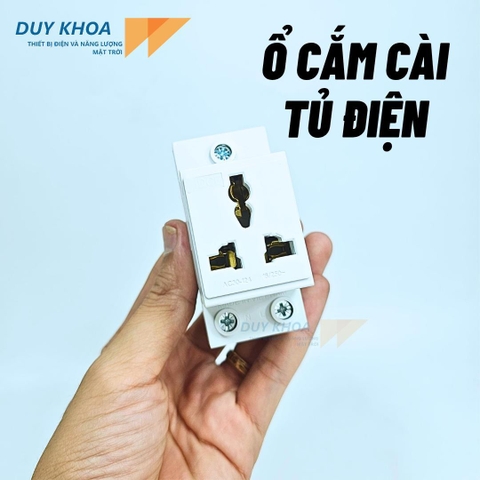 Ổ Cắm Gài Tủ Điện - 3 chấu 2 chấu Dòng 16A DIN Rail