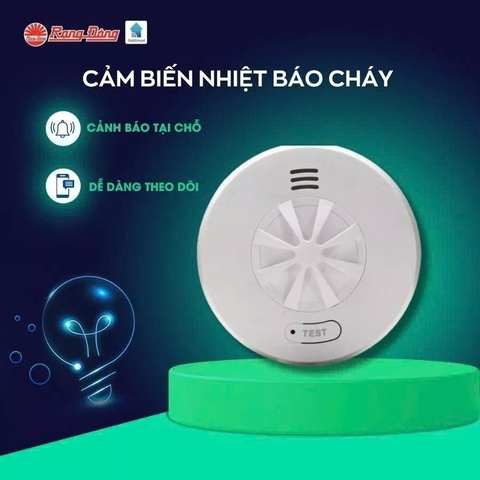 Cảm biến khói, cảm biến nhiệt thông minh Rạng Đông kết nối sóng RF không dây và wifi