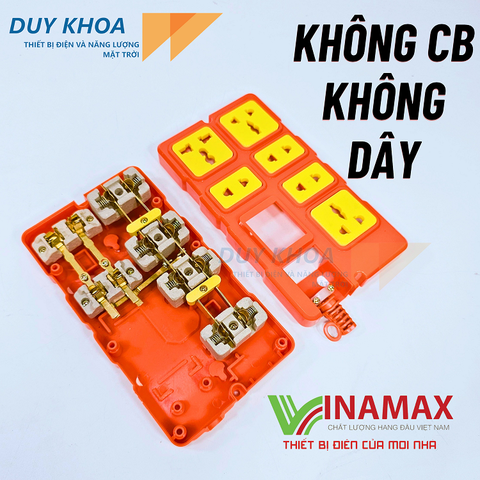 Ổ cắm điện chịu tải 6 lõi sứ Có CB30A Phiên bản mới Vinamax