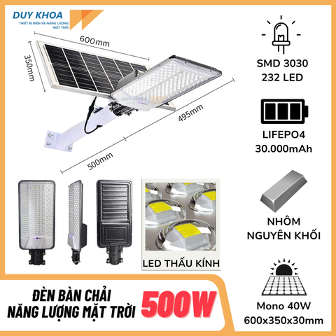 Đèn bàn chải NLMT FD 500W - BH 2 năm