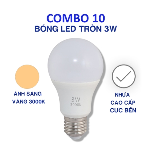 Đèn Led Bulb 3w Ánh sáng vàng - Chuyên dùng làm đèn trang trí