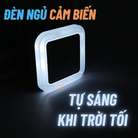 Đèn ngủ cảm biến tự sáng khi trời tối tự tắt khi trời sáng, ánh sáng dịu nhẹ gắn phòng ngủ cầu thang treo tường