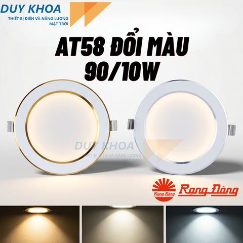 Đèn LED Âm Trần Đổi màu AT58 90/10W chính hãng Rạng Đông