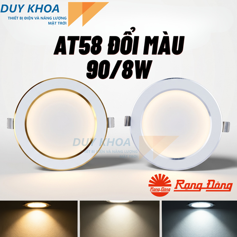 Đèn LED Âm Trần Đổi màu AT58 90/8W chính hãng Rạng Đông