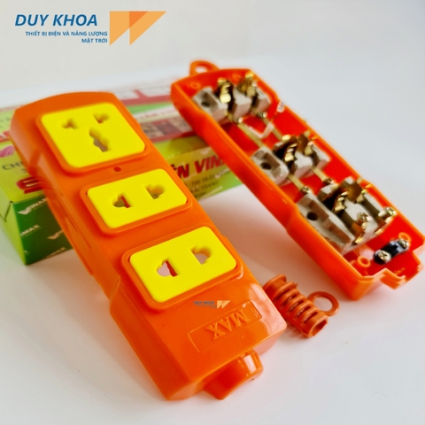 Ổ CẮM ĐIỆN CHỊU TẢI 3 CỬA LÕI SỨ 6000W VINAMAX