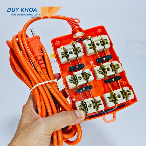 Ổ cắm điện 6 lỗ lõi sứ Vinamax Không dây, dây 3m, dây 5m | Máy giặt, tủ lạnh