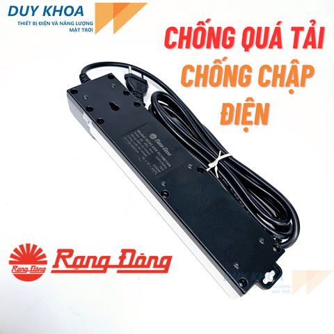 Ổ Cắm Đa Năng 3 ổ cắm có màng che + 2 cổng USB - Rạng Đông
