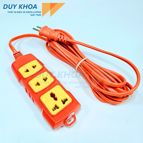 Ổ cắm 3 lõi sứ Hinoki dây 3m 5m 2x1.5 an toàn chịu nhiệt