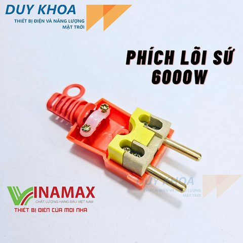 Phích cắm điện lõi sứ chịu tải 6000W VINAMAX® Hàng Việt Nam chất lượng cao