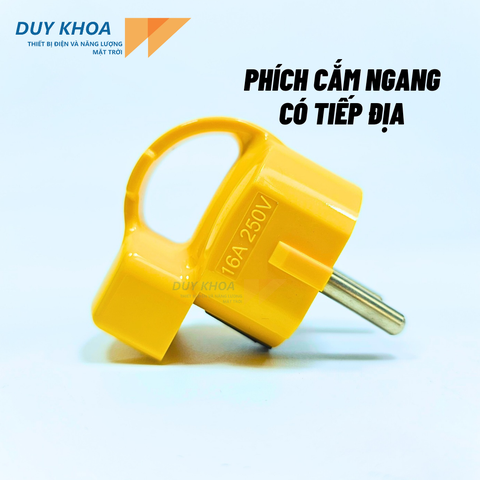 Phích cắm điện cắm kiểu ngang có tiếp địa MDCE