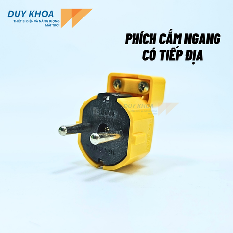 Phích cắm điện cắm kiểu ngang có tiếp địa MDCE