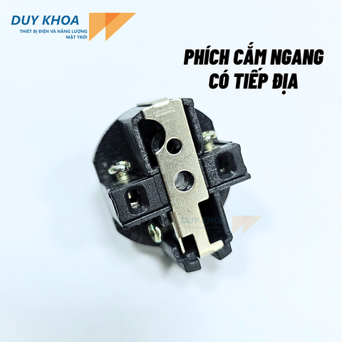 Phích cắm điện cắm kiểu ngang có tiếp địa MDCE