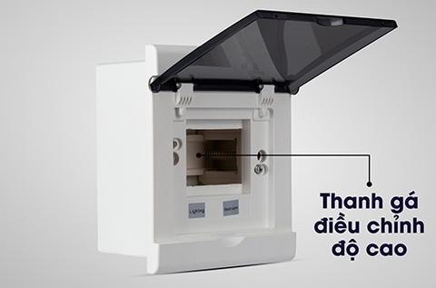Tủ điện âm tường Rạng Đông Đế nhựa, mặt ốp - mặt che nhựa ABS - PC chống va đập vượt trội, chịu nhiệt cao, cách điện tốt TAT01