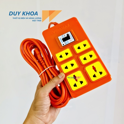 Ổ Cắm Điện Chịu Tải 6 Lõi Sứ Có CB30A Vinamax