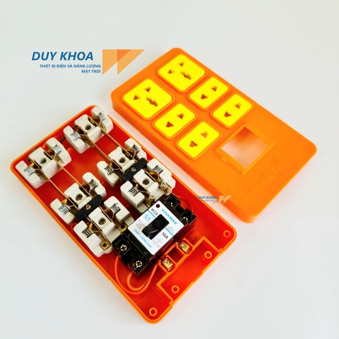 Ổ Cắm Điện Chịu Tải 6 Lõi Sứ Có CB30A Vinamax