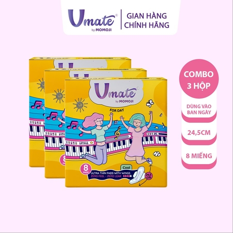 Combo 3 Băng Vệ Sinh Umate Ban Ngày 24.5cm