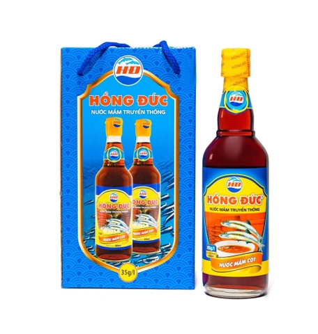 Nước Mắm PQ Hồng Đức - 35 Độ đạm - Chai 480ml - Hộp 2 chai