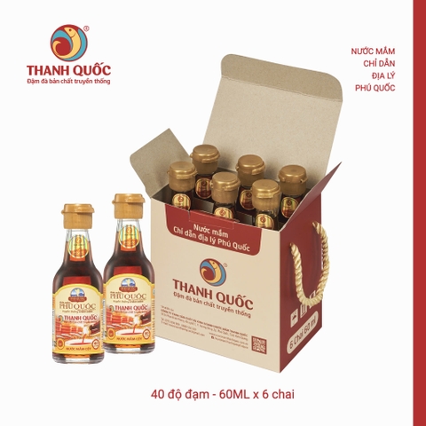 Nước mắm PQ Thanh Quốc - 40 Độ đạm - Hộp 6 Chai 60ml