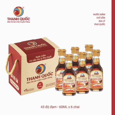Nước mắm PQ Thanh Quốc - 43 Độ đạm - Hộp 6 Chai 60ml