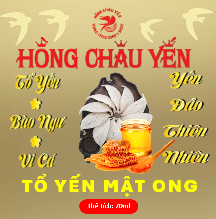 Yến Mật ong - 50% Tổ Yến - Hủ 70ml