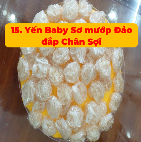 15 Yến Đảo Baby Sơ mướp  đắp Chân Sợi - 100g