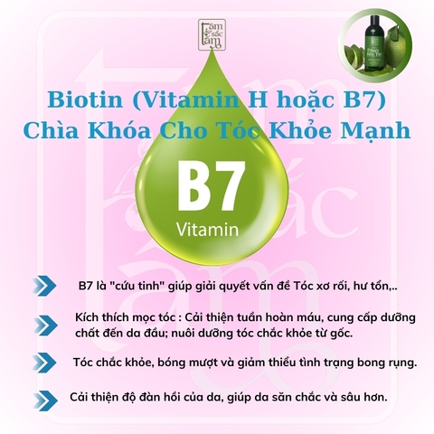 Biotin (Vitamin H hoặc B7):  Chìa Khóa Cho Tóc Khỏe Mạnh