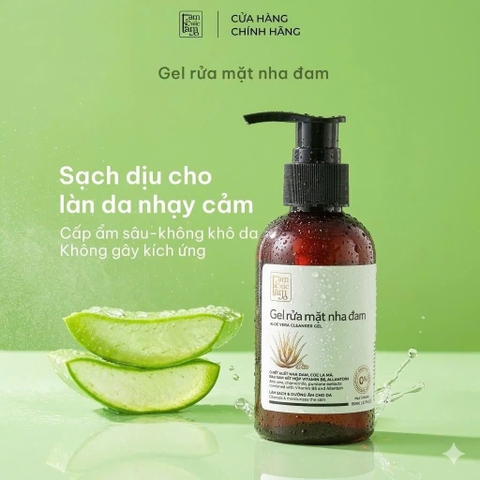 Gel Rửa Mặt Nha Đam Tâm Sắc Tấm – Sạch Sâu, Dịu Nhẹ, Không Căng Da